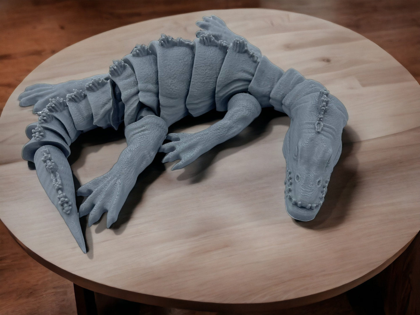 Articulated Nothosaurus Dinosaur Model - Posable 3D Printed Prehistoric Creature Toy